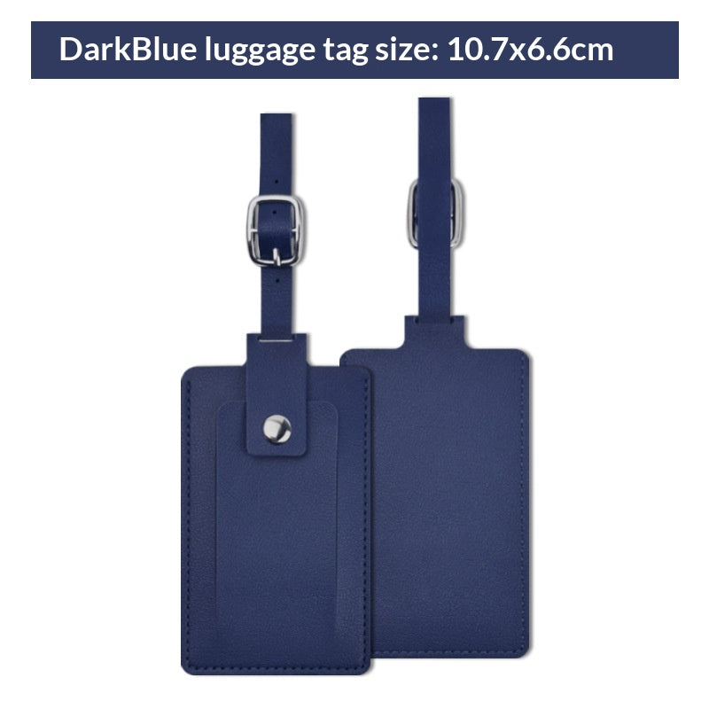 Privacy Flip Luggage Tag, PU Leather, Keeps Your ID Hidden From View