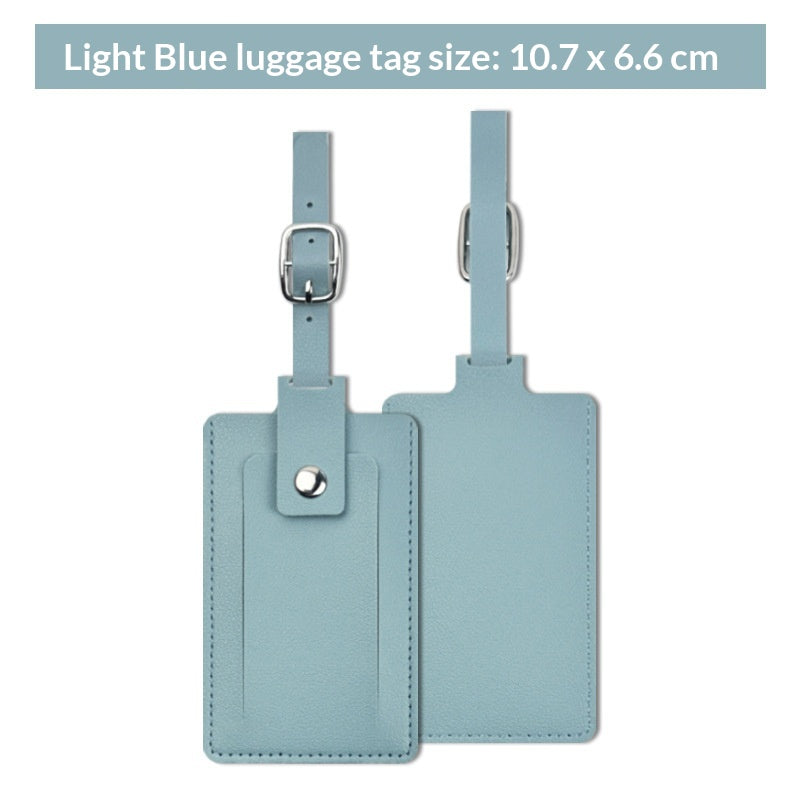 Privacy Flip Luggage Tag, PU Leather, Keeps Your ID Hidden From View