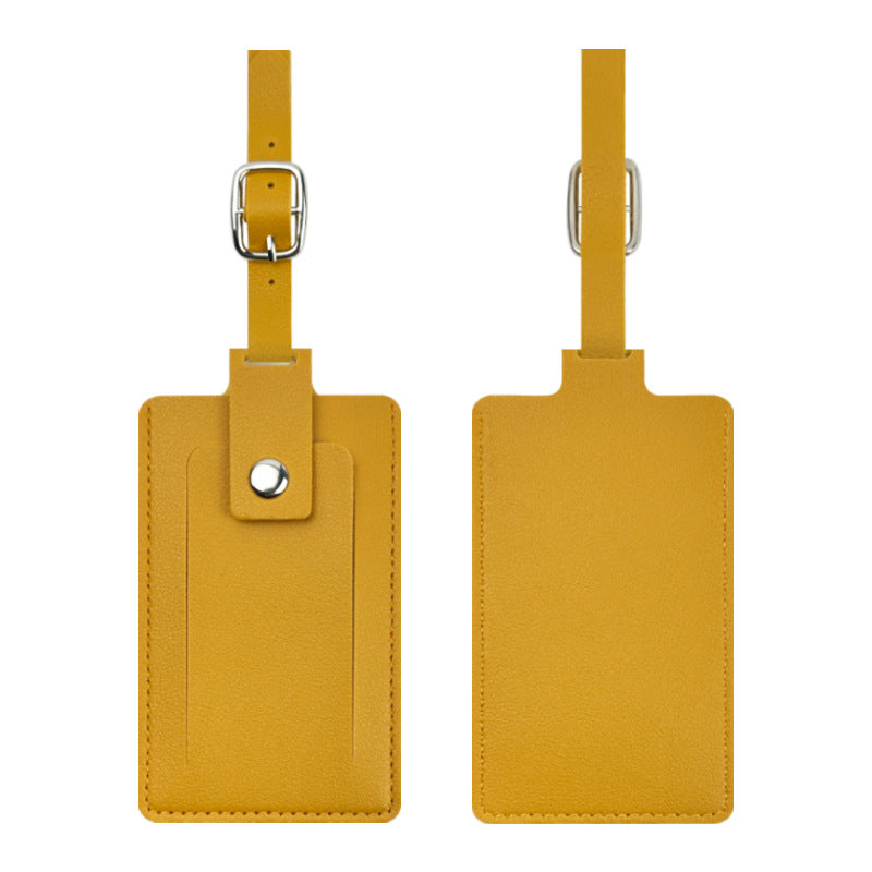 Privacy Flip Luggage Tag, PU Leather, Keeps Your ID Hidden From View