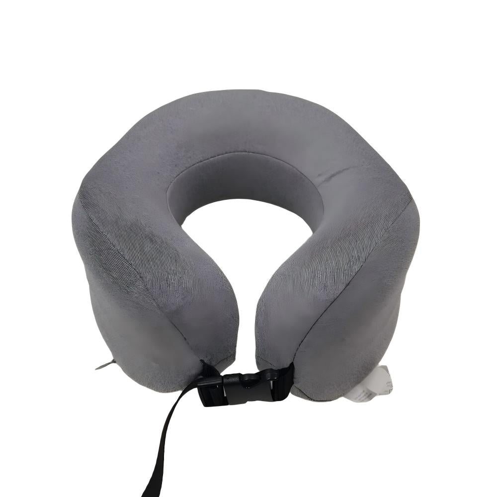 Slow-Rebound Memory Foam Travel Neck Pillow, Neck Support for Flights & Cars