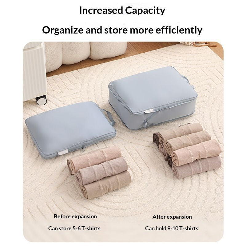 Compression Packing Cubes, 6 or 8 Piece Set - Pack More, Zip It Shut