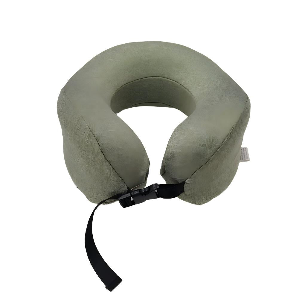 Slow-Rebound Memory Foam Travel Neck Pillow, Neck Support for Flights & Cars