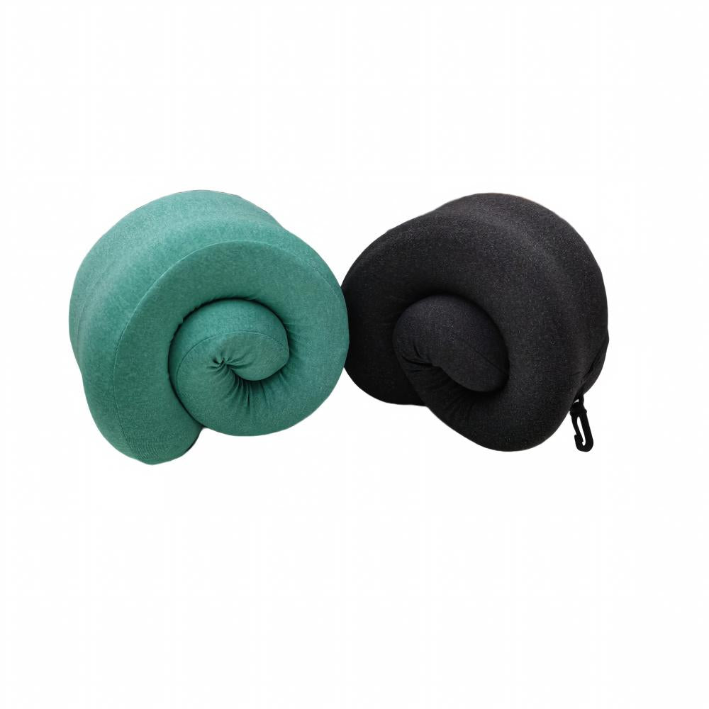 Slow-Rebound Memory Foam Travel Neck Pillow, Neck Support for Flights & Cars