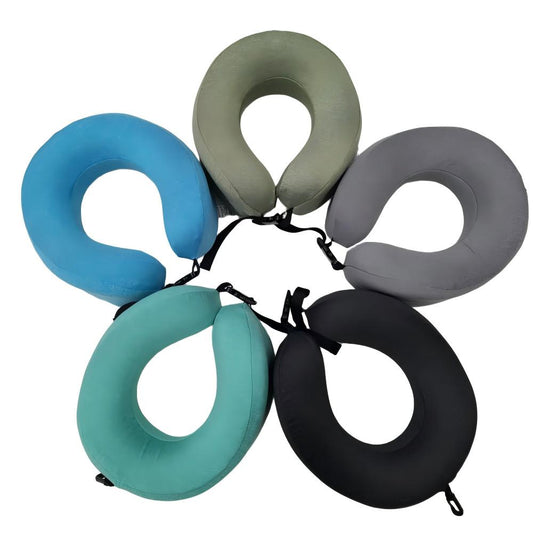 Travel Essentials Kit - travel neck pillow, Gray