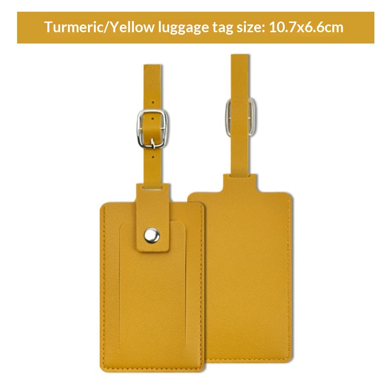 Privacy Flip Luggage Tag, PU Leather, Keeps Your ID Hidden From View
