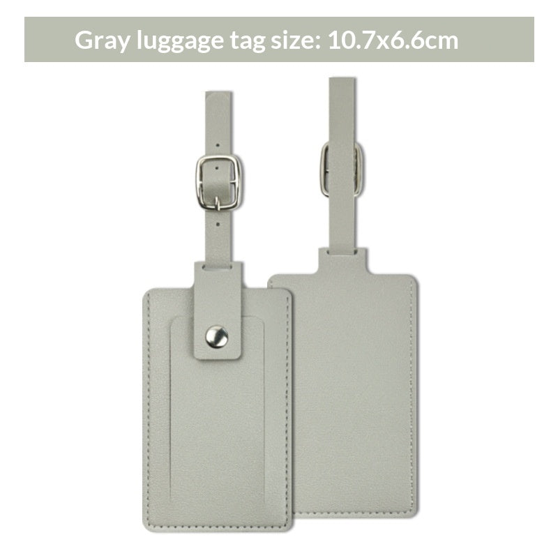 Travel Essentials Kit - privacy flip luggage tag, Gray