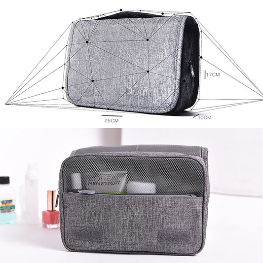 Hanging Toiletry Bag - Waterproof Travel Organizer with 4 Compartments & Hook