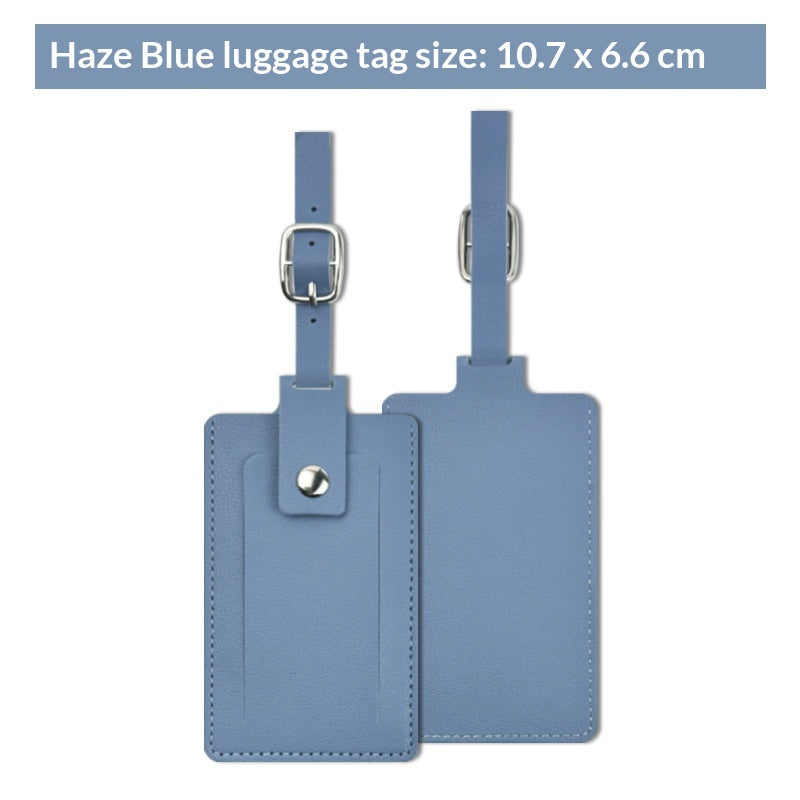 Privacy Flip Luggage Tag, PU Leather, Keeps Your ID Hidden From View