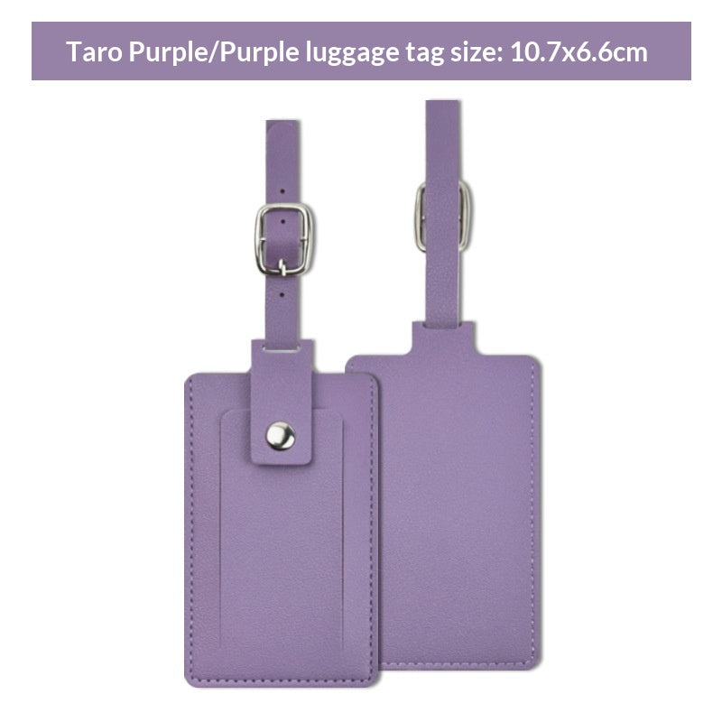 Privacy Flip Luggage Tag, PU Leather, Keeps Your ID Hidden From View