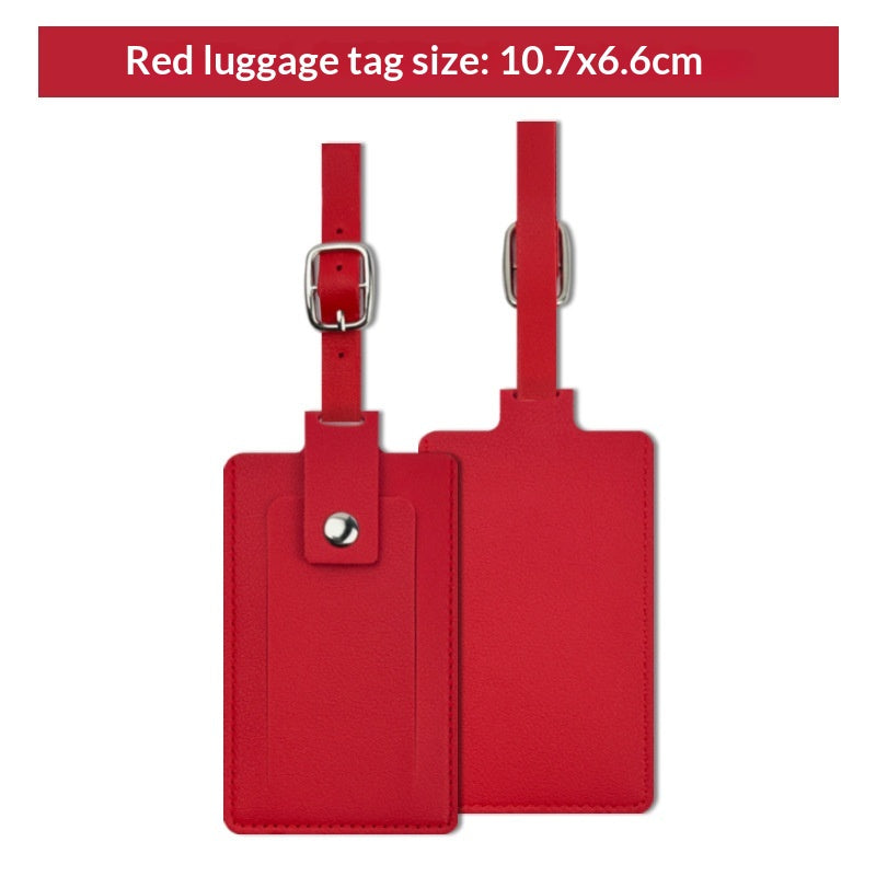 Privacy Flip Luggage Tag, PU Leather, Keeps Your ID Hidden From View